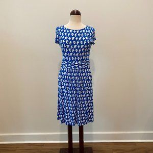 Boden White Bird Jersey Dress Womens Size 6P